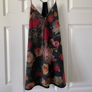 Alice + Olivia Floral Black Mini Dress